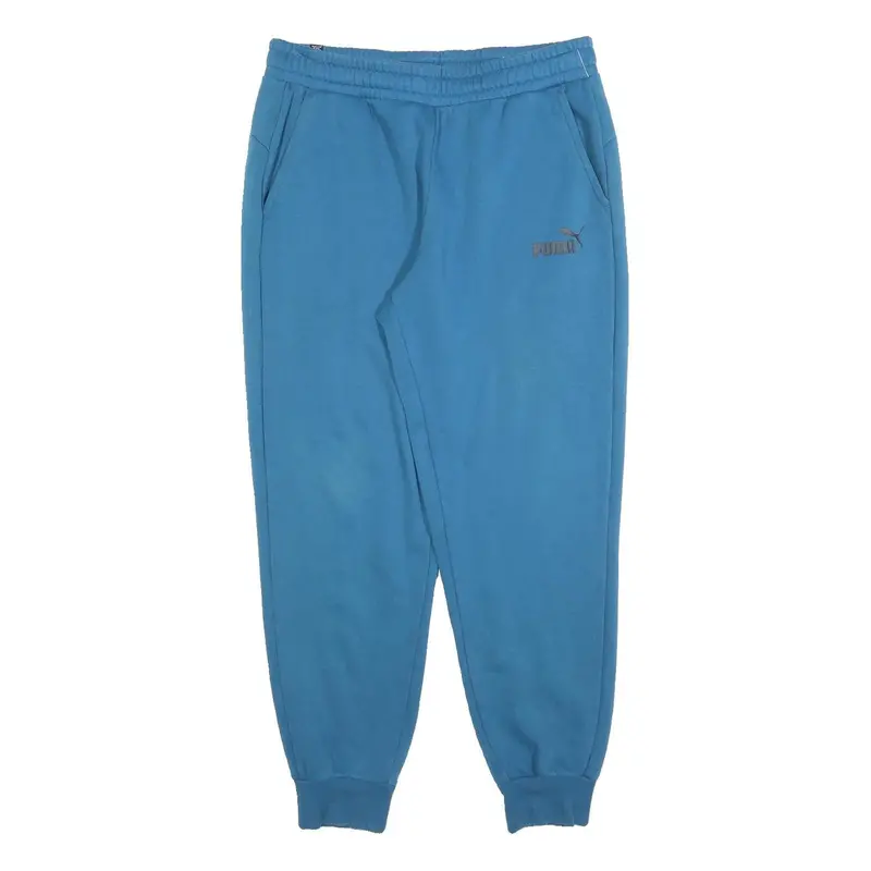 Puma Womens Joggers Blue L W34 L29 Cotton Blend Relaxed Tapered Sweatpants 1