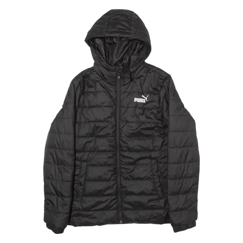 Puma Womens Puffer Jacket Black Hooded S 1