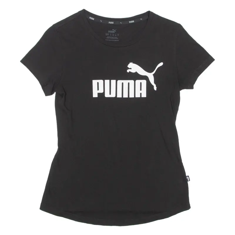 Puma Womens T-Shirt Black Crew Neck Uk 8 1
