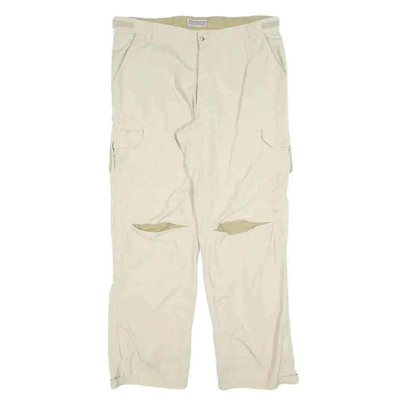 Quecha Womens Beige Polyester Blend Relaxed Cargo Trousers W40 L34 Outdoor 1