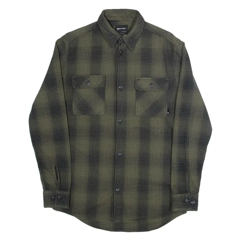 Quiksilver Mens Shirt Green Check Long Sleeve Xs 1