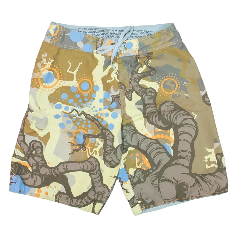 Quiksilver Mens Swimming Shorts Brown Relaxed M W32 1
