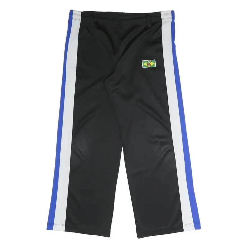 Quilombo Mens Joggers Black White & Blue L W37 L29 Polyester Blend Relaxed 1