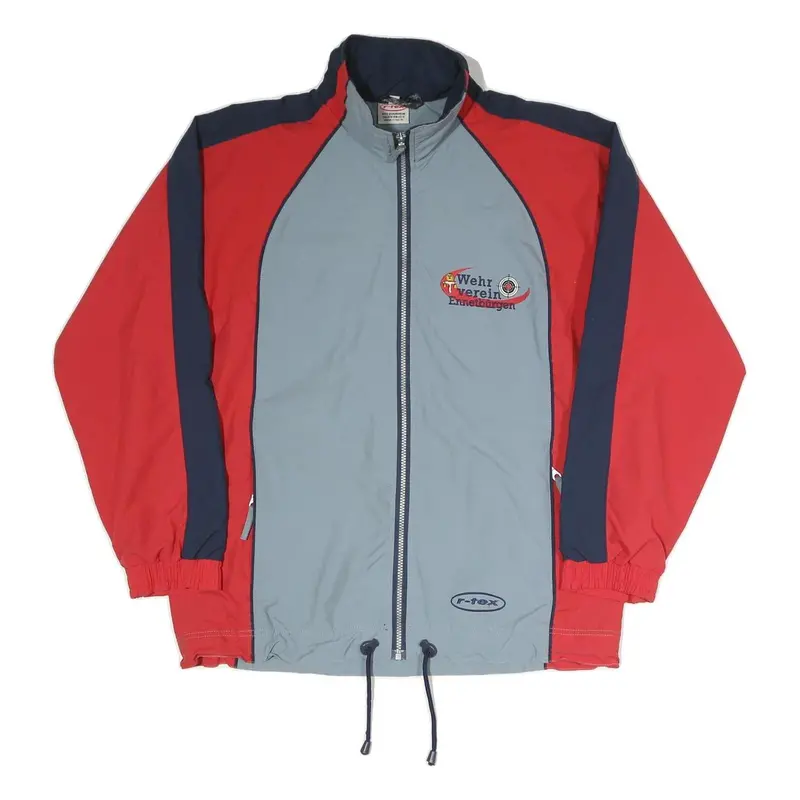 R-Tex Mens Grey & Red Casual Outdoor Jacket M Polyester Blend Zip Track 1