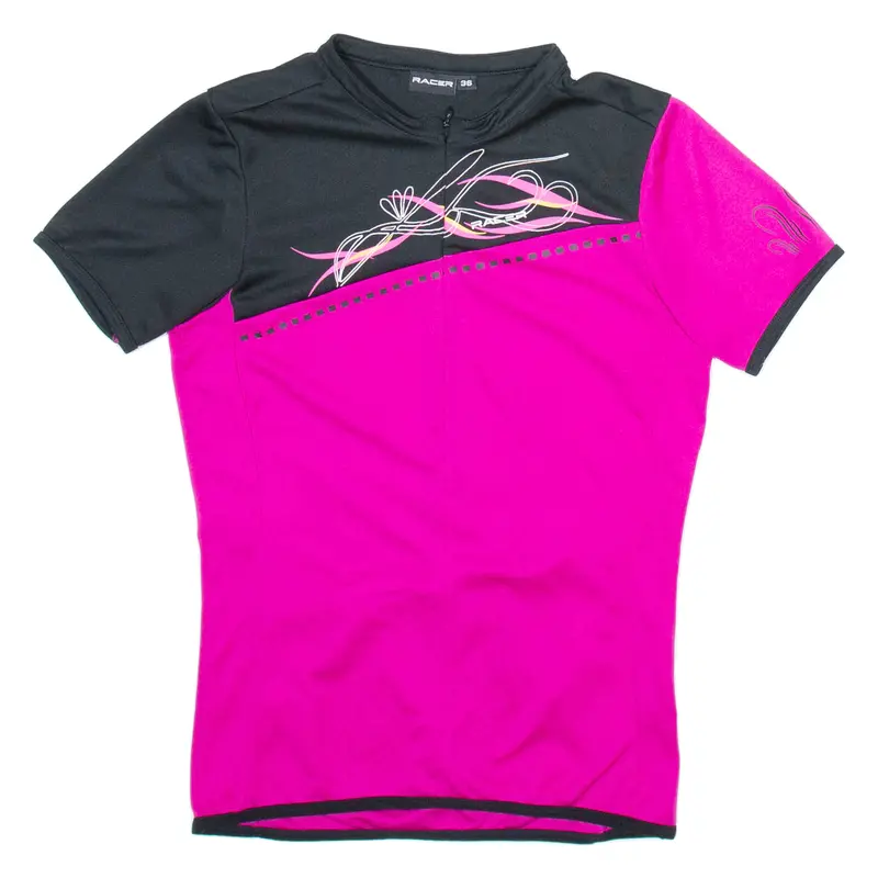 Racer Cycling Womens Jersey Pink 1/2 Zip M 1