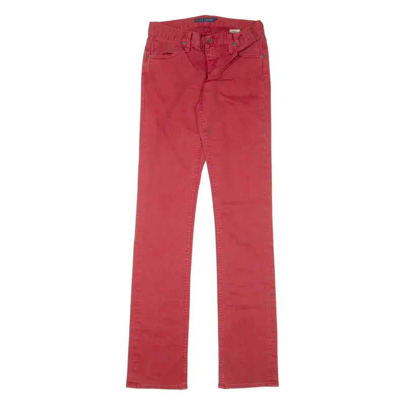 Ralph Lauren Madison Womens Jeans Red Slim Straight W25 L34 1