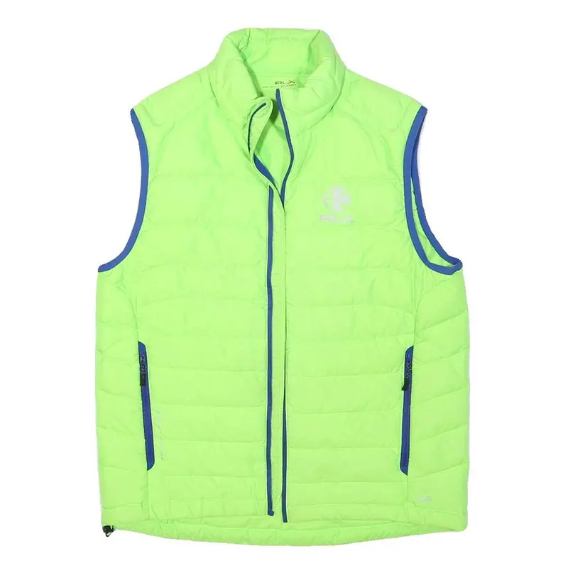 Ralph Lauren Mens Green Jacket M Polyester Blend Quilted Sleeveless Zip 1