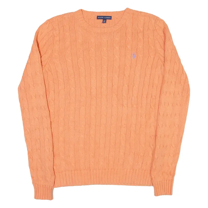 Ralph Lauren Mens Jumper Pink Cable Knit M 1