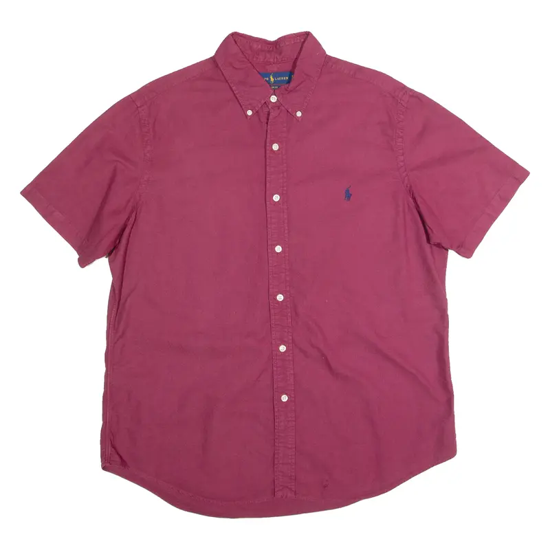 Ralph Lauren Mens Plain Shirt Maroon L 1