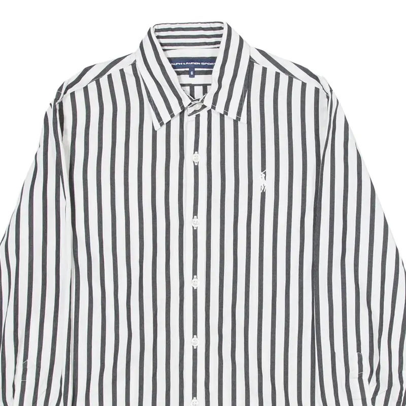 Ralph Lauren Mens Shirt Black Striped Long Sleeve S 2