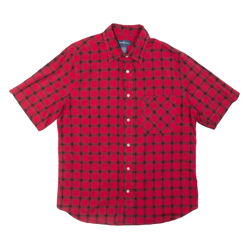 Ralph Lauren Mens Shirt Red Plaid M 1