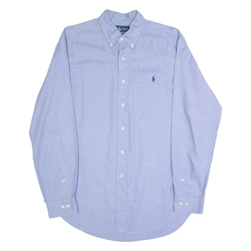 Ralph Lauren Womens Plain Shirt Blue Spotted Long Sleeve Uk 18 1