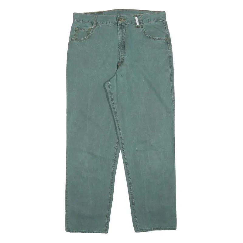 Rangers Mens Regular Fit Cotton Blend Jeans Blue W34 L30 Classic Zip Pockets 1