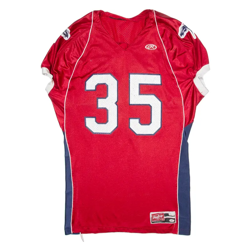 Rawlings Denver Broncos 35 Mens Jersey Red Usa V-Neck Xl 1