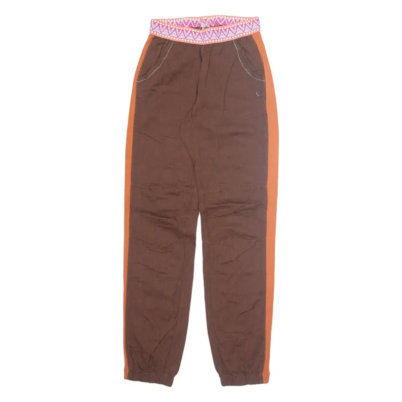Red Chilli Womens Trousers Brown Regular Tapered W24 L31 1