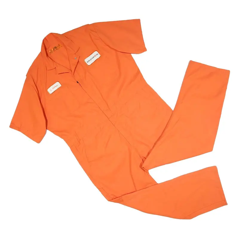 Red Kap Mens Orange Cotton Blend Dungarees Regular Fit Workwear 2Xl W46 L29 1