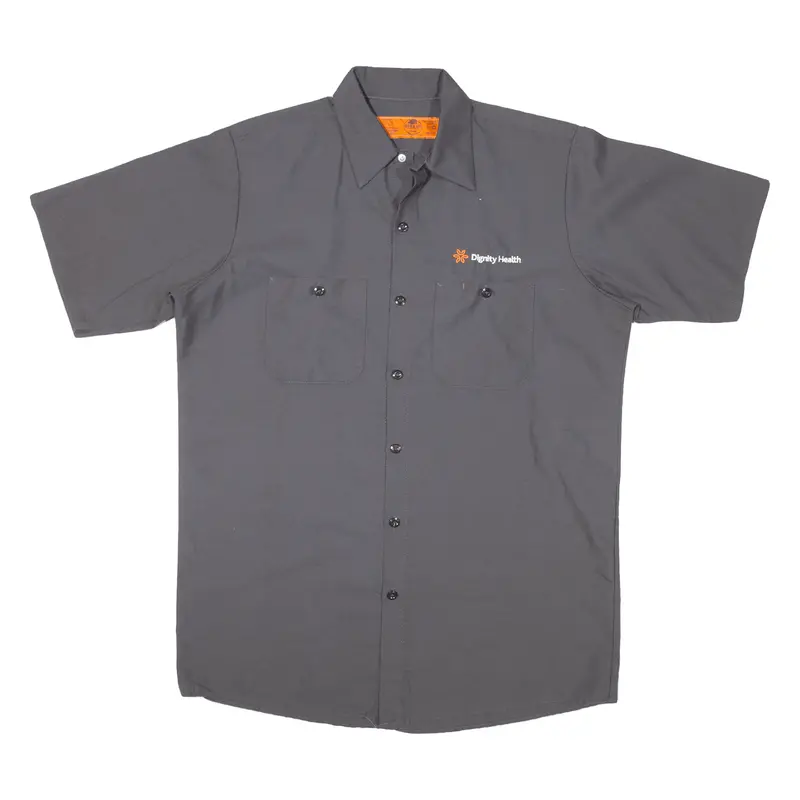 Red Kap Mens Worker Shirt Grey M 1