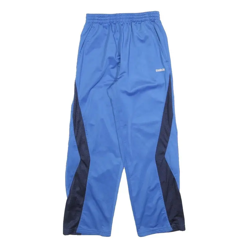 Reebok Boys Joggers Blue & Navy Regular Tapered L W24 L26 Slim Fit Sportswear 1