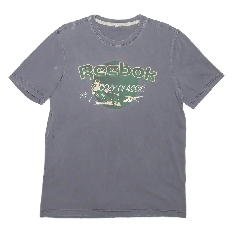 Reebok Cosy Classic Mens T-Shirt Grey Crew Neck M 1