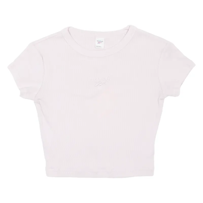 Reebok Cropped Womens T-Shirt Pink S 1