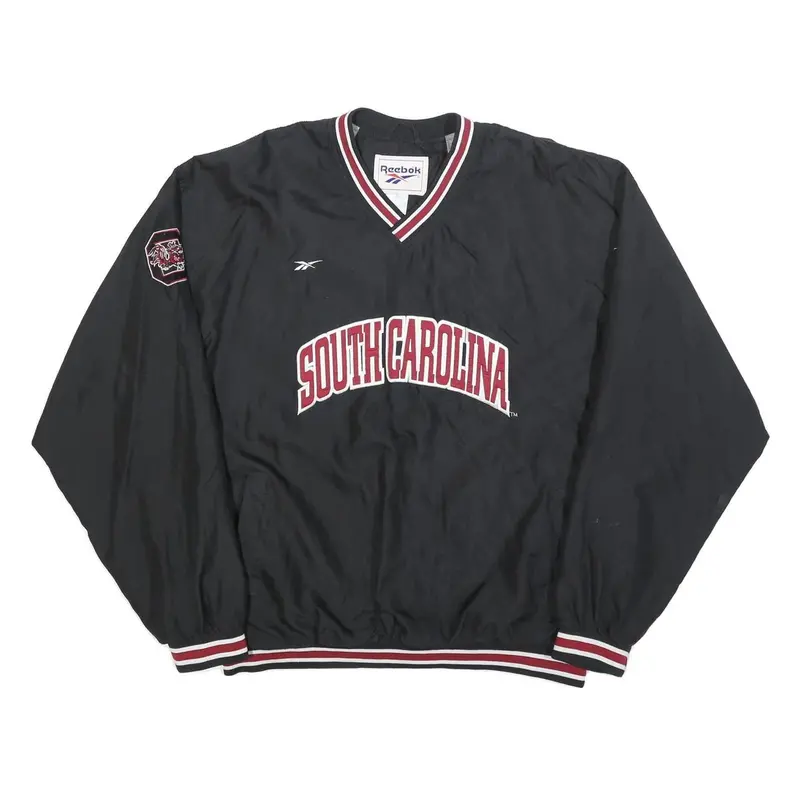 Reebok Mens Black & Maroon South Carolina V-Neck Xl Pullover Sweatshirt 1