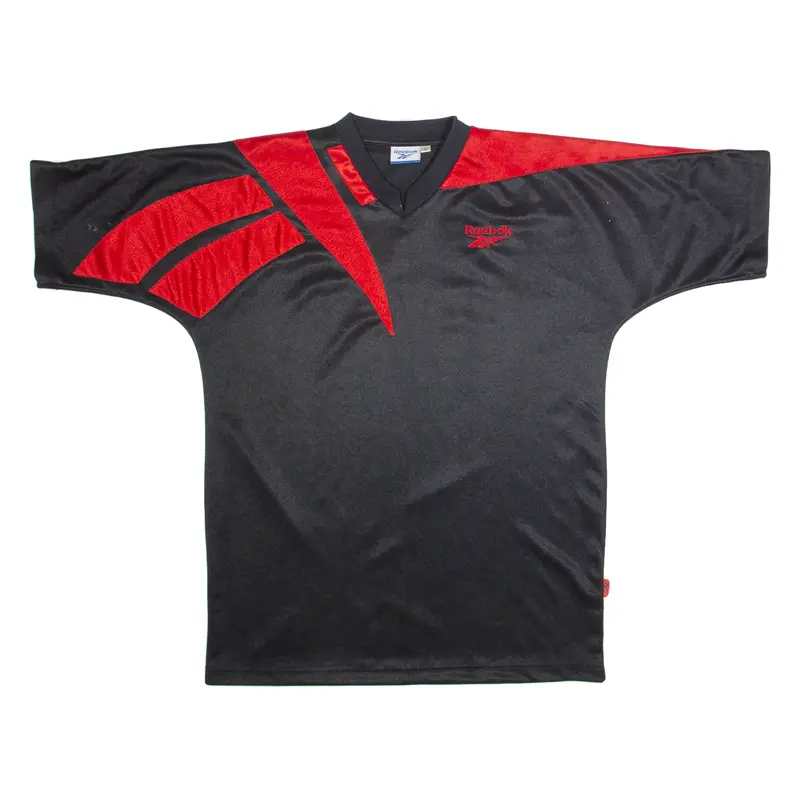 Reebok Mens Jersey Black V-Neck L 1