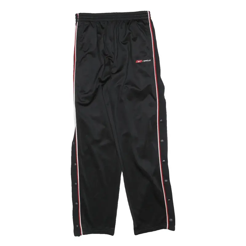 Reebok Mens Joggers Black & Red Slim Tapered S W26 L30 Track Pants Sportswear 1
