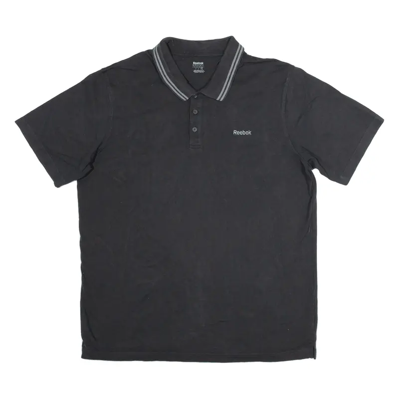 Reebok Mens Polo Shirt Black Xl 1