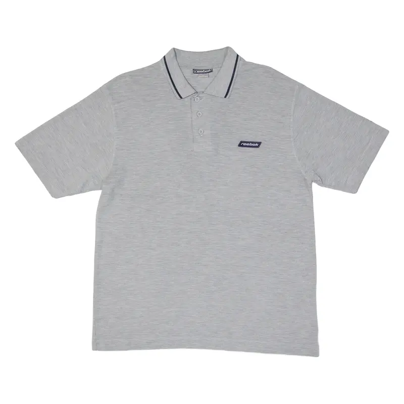 Reebok Mens Polo Shirt Grey M 1