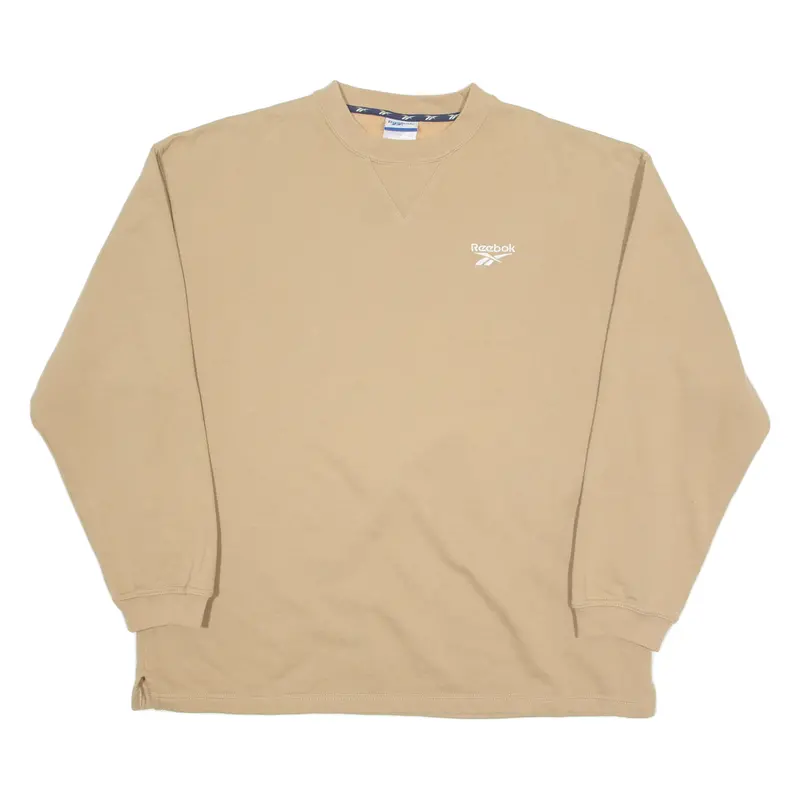 Reebok Mens Sweatshirt Brown Crew Neck L 1