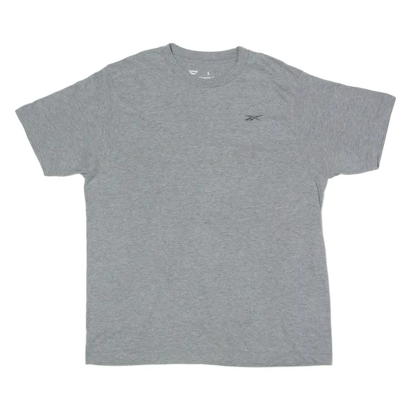 Reebok Mens T-Shirt Grey Crew Neck L 1