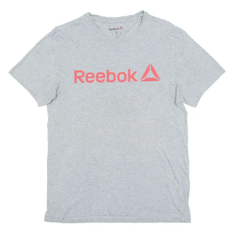 Reebok Mens T-Shirt Grey Crew Neck S 1