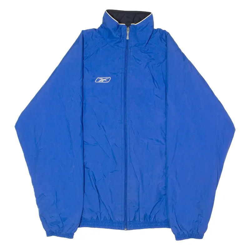 Reebok Mens Windbreaker Jacket Blue Nylon M 1