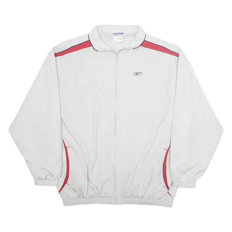 Reebok Mesh Lined Mens Windbreaker Jacket Grey Xl 1