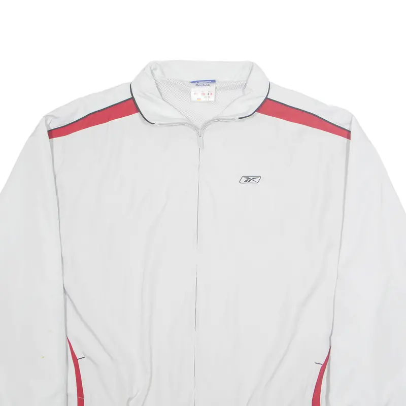 Reebok Mesh Lined Mens Windbreaker Jacket Grey Xl 2