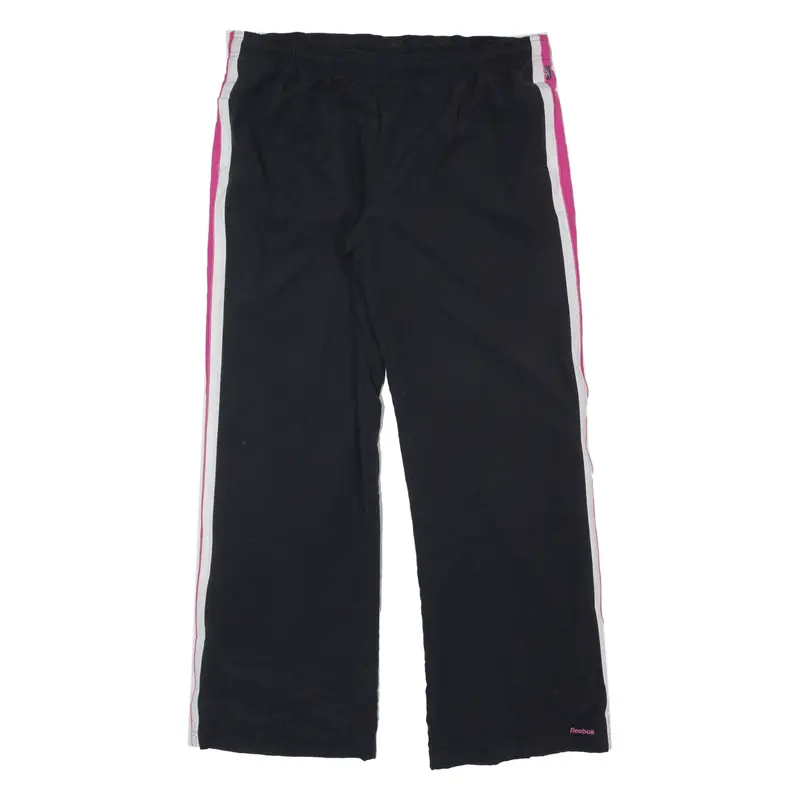 Reebok Mesh Lined Womens Track Pants Black Straight Uk 16 W38 L30 1