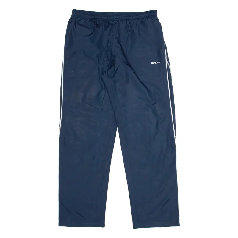 Reebok Mesh Lined Womens Track Pants Blue Straight M W34 L31 1