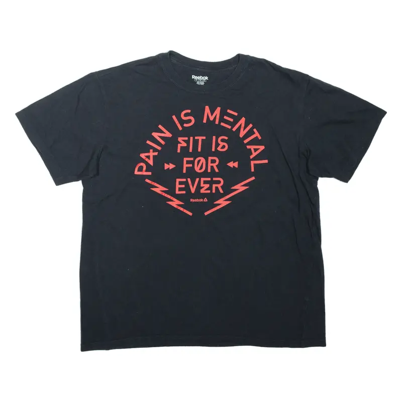 Reebok Rain Is Mental Mens T-Shirt Black L 1