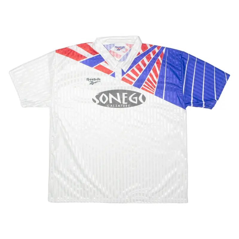 Reebok Template Mens Football Shirt Jersey White 90S Collared 2Xl 1