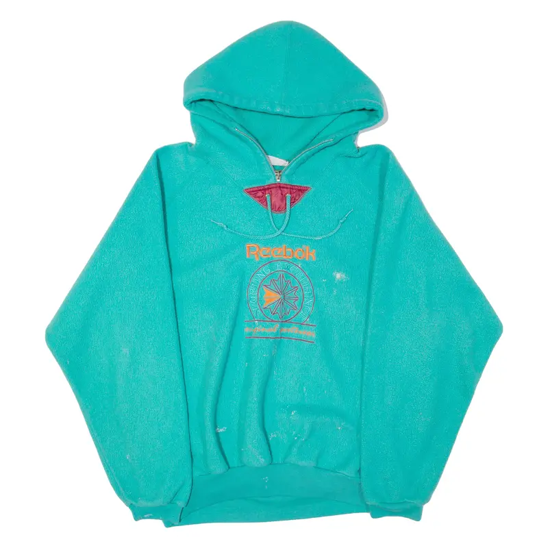 Reebok Womens Green Hoodie 90S Uk 12 1
