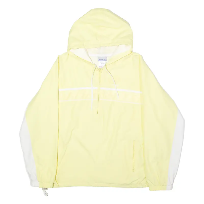 Reebok Womens Pullover Jacket Yellow 90S Hooded Uk 18 1