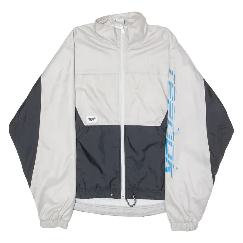 Reebok Womens Windbreaker Jacket Grey Colourblock S 1