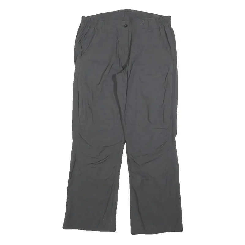 Regatta Womens Grey Regular Fit Wide-Leg Trousers W30 L28 Outdoor Comfort Zip 1