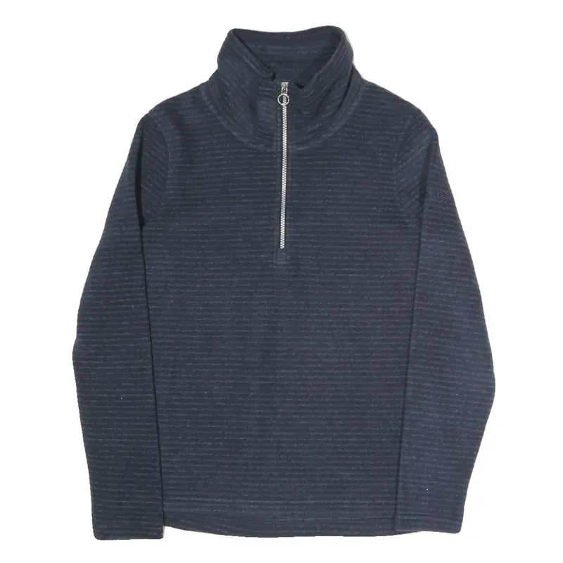 Regatta Womens Navy Blue Plain Full Zip Jumper Crew Neck Polyester Blend Uk 10 1
