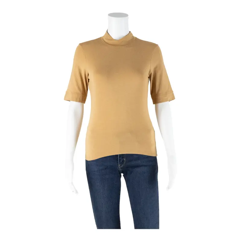 Reiss Brooklyn Womens Top Beige High Neck S 1