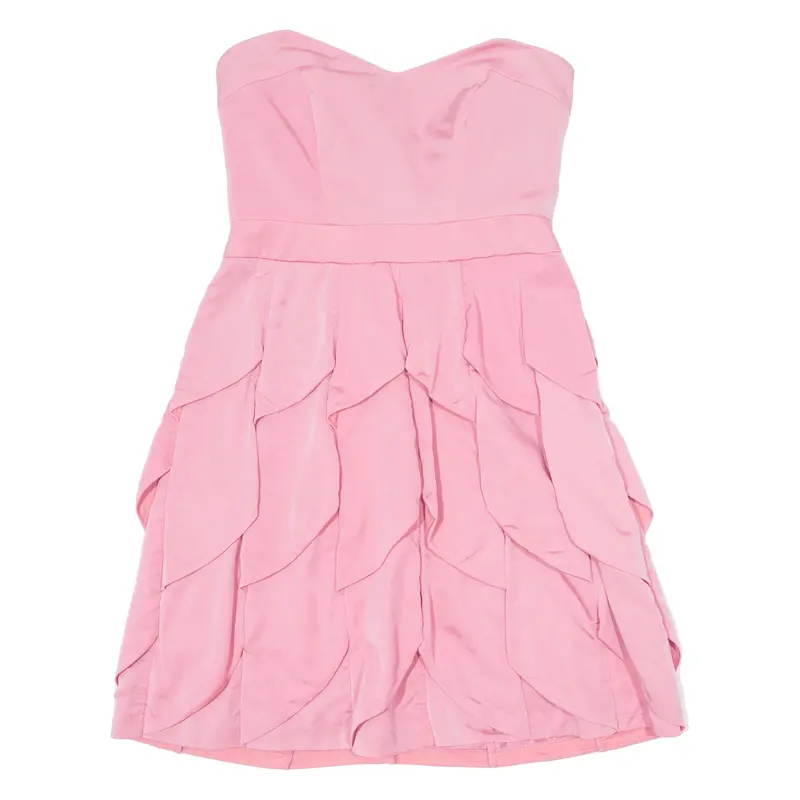 Reiss Womens Mini Dress Pink Wool Sleeveless Short Uk 12 1