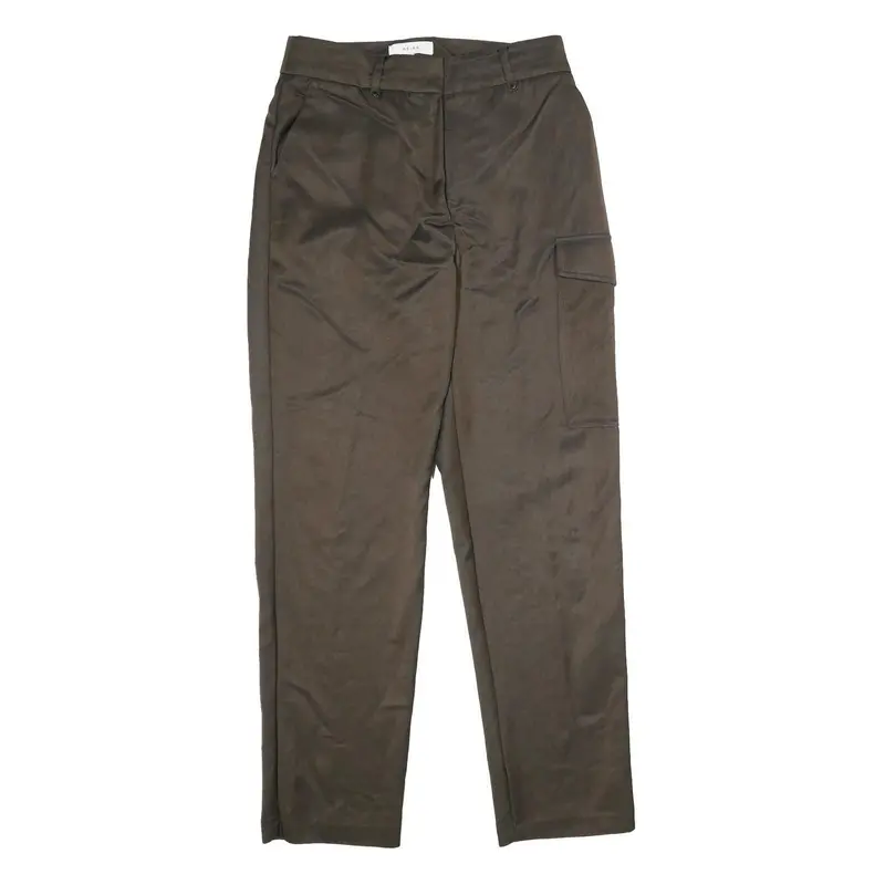 Reiss Womens Viscose Blend Brown Regular Straight Trousers W26 L32 Elegant 1