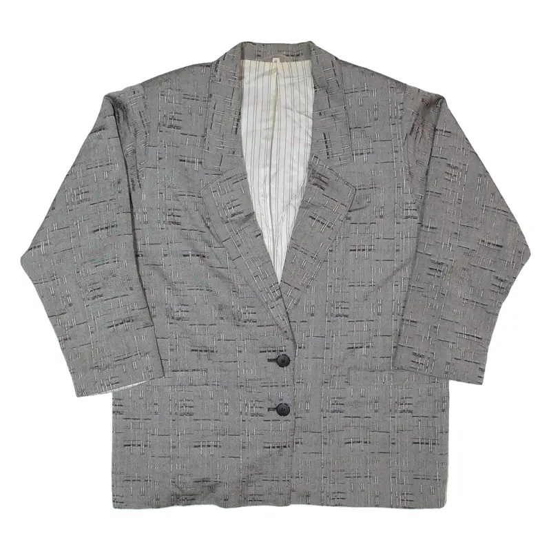 Rene Fontaine Womens Blazer Jacket Grey L 1