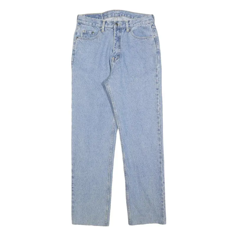Repair Womens Jeans Blue Regular Straight Denim Light W30 L30 Zip Cotton Blend 1