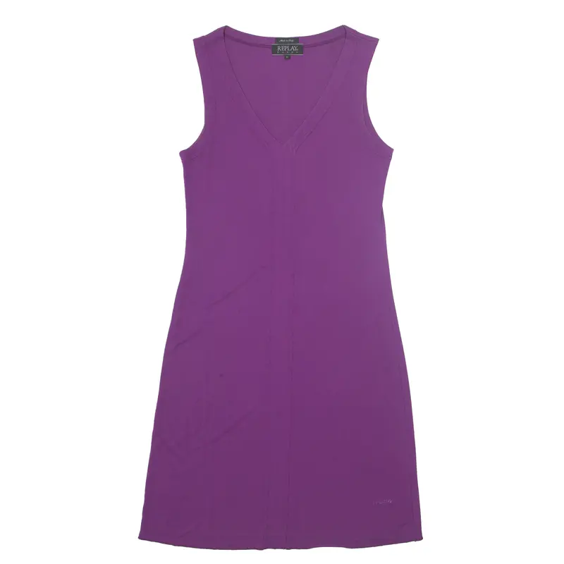 Replay Donna Womens A-Line Dress Purple Sleeveless Midi S 1